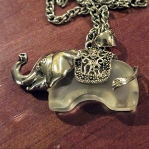 Vintage Boho Chic Elephant Pendant Necklace
